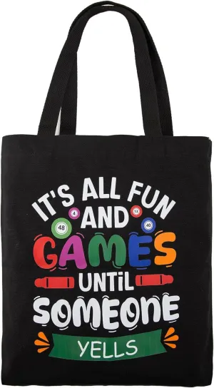 Bingo Canvas Large Capacity Tote Makeup Bag Birthday Valentines Day Gifts for Women Travel Carrying Case Bags Bingo Game Lovers Pouch Gambling Handbag Shoulder Bag