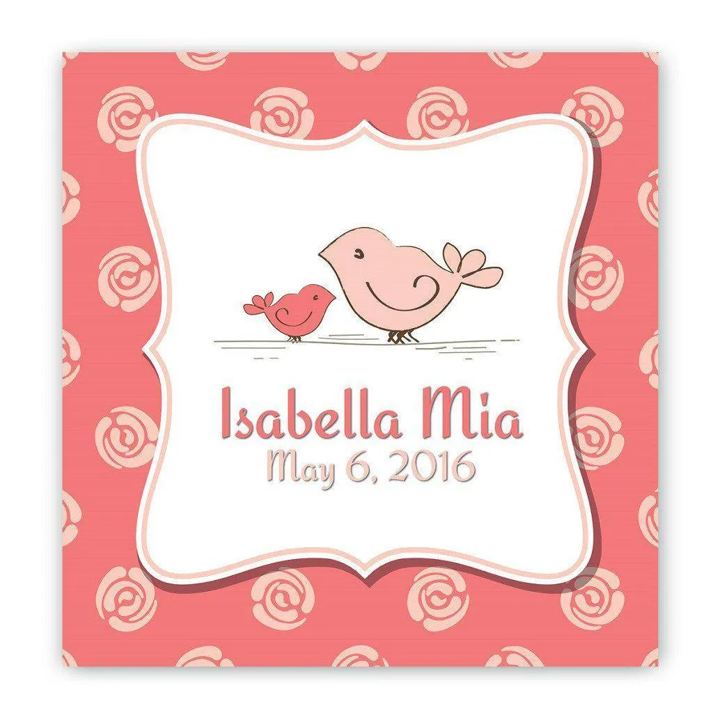 Birdies Baby Nursery Personalized Canvas Sign