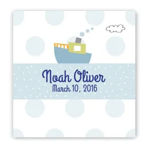 Boat Baby Nursery Personalized Canvas Sign