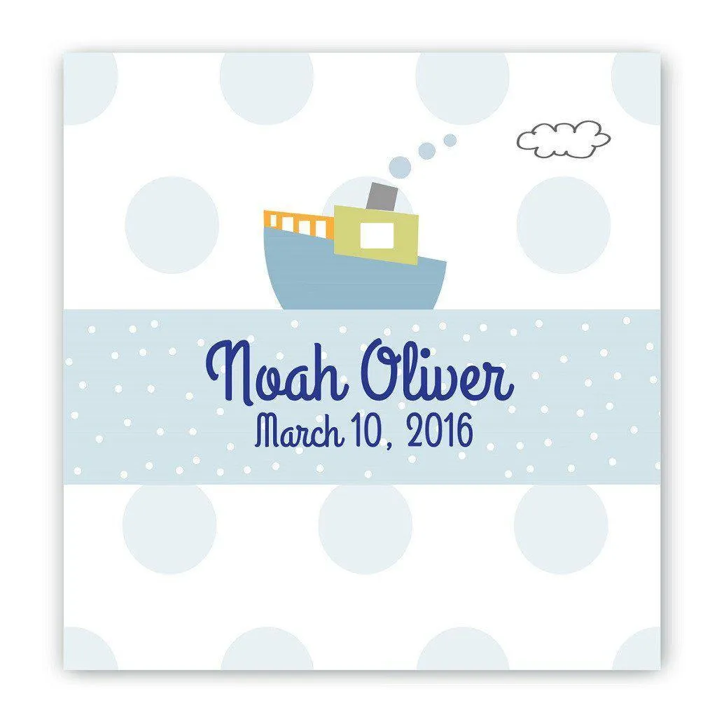 Boat Baby Nursery Personalized Canvas Sign