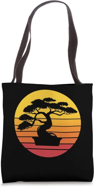 Bonsai Tree Sunset Tote Bag