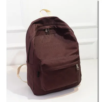 Brand Design Fashion Black Canvas Women Backpack Casual Travel Bags Preppy Style School Bags Brown mochila feminina
