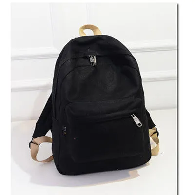 Brand Design Fashion Black Canvas Women Backpack Casual Travel Bags Preppy Style School Bags Brown mochila feminina