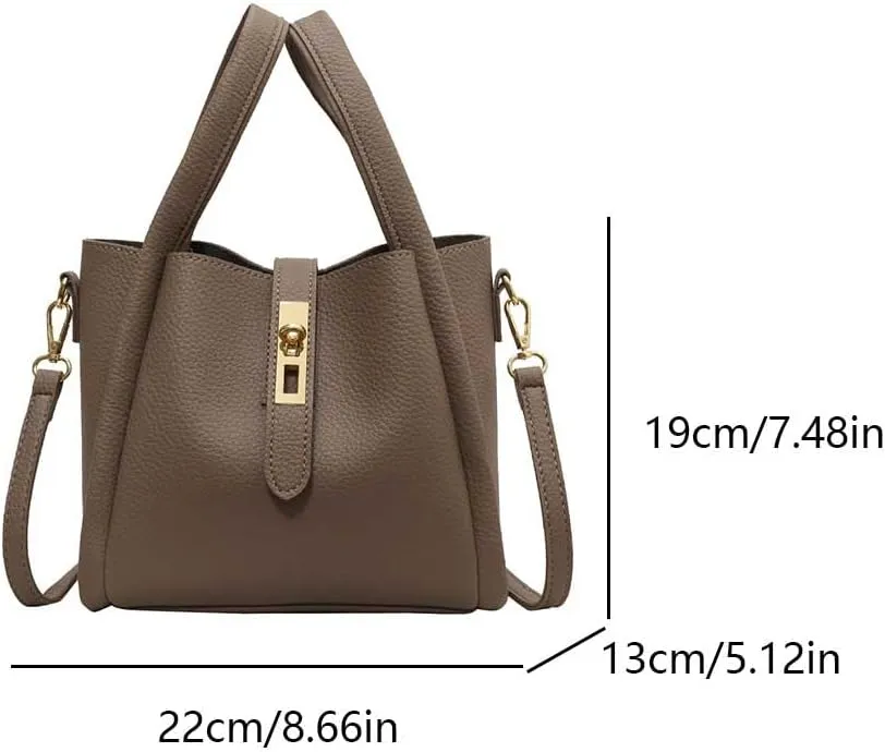 Bucket Bag for Women Leather Bucket Bags Trendy Bucket Purse Vintage Shoulder Bag Women's Tote Bags Handbags with Small Purse