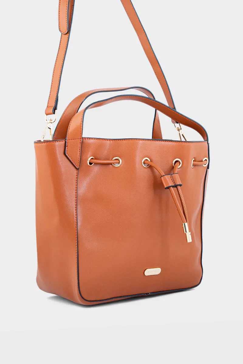 Bucket Hand Bags BS2071-Tan