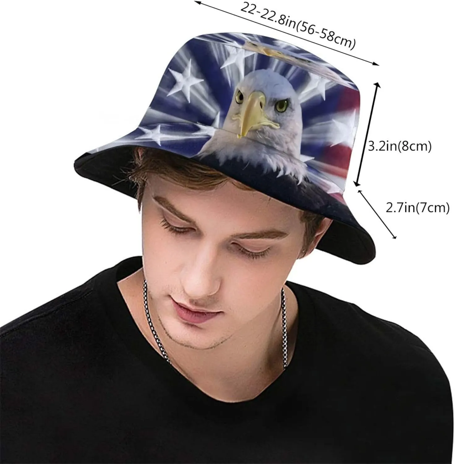 Bucket Hat for Women Men, Fashion Print Outdoor Beach Hat Packable Sun Cap for Travel Hiking