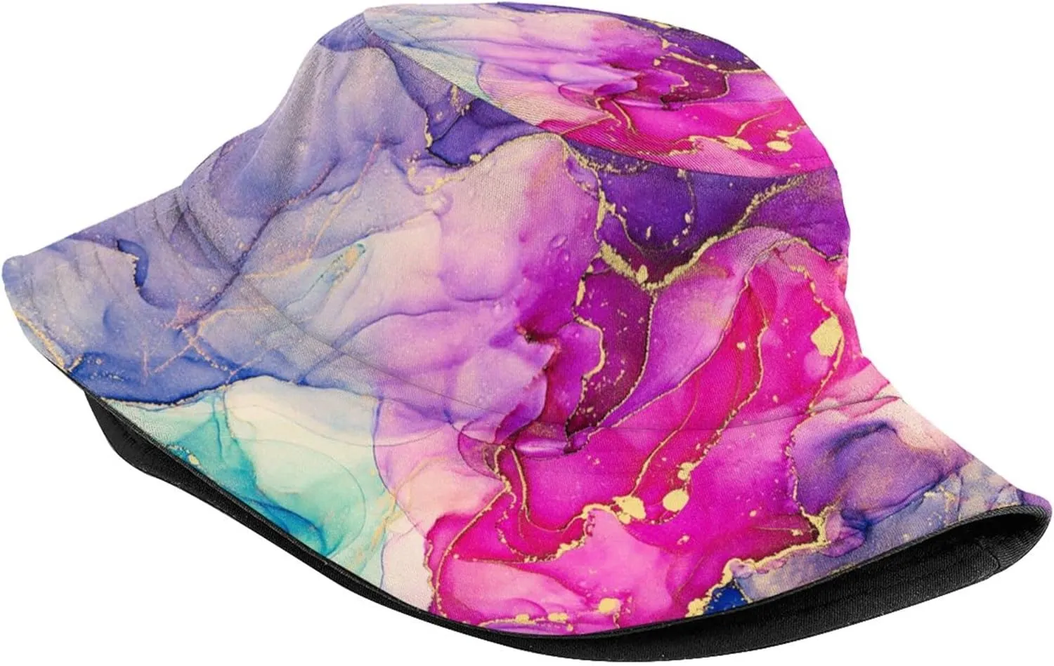 Bucket Hat for Women Men, Summer Print Hat Travel Packable Sun Cap Outdoor Hat for Women and Men