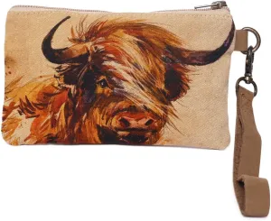 Bull - Wristlet Wallets for Women, Crossbody Sling Bags for Women, Cotton Canvas Purses, 100% Cotton Canvas
