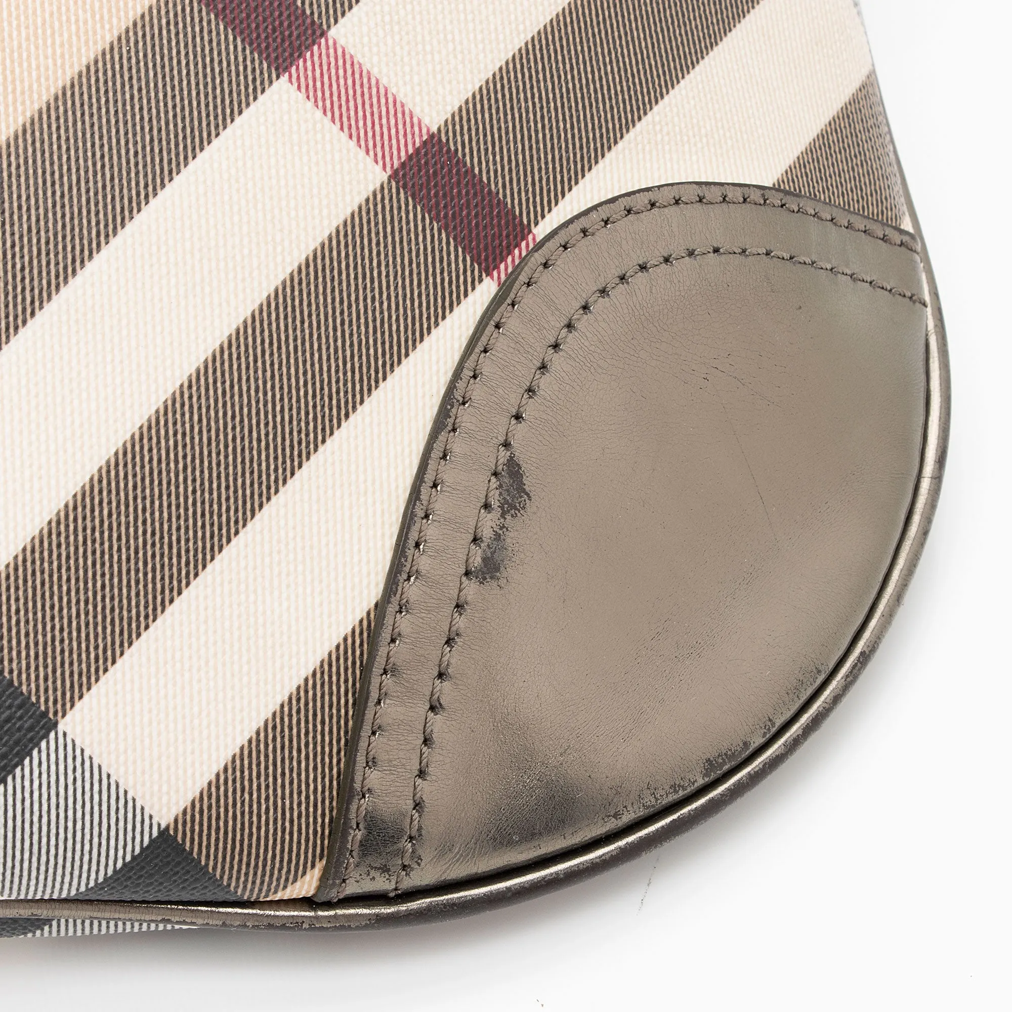 Burberry Super Nova Check Metallic Leather Crossbody Bag (SHF-lQZJ0s)