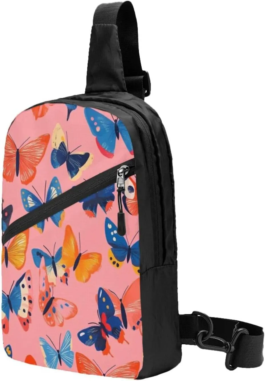 Butterfly Print Crossbody Bags For Women, Sling Bag For Men, Hiking Backpack Lightweight For Casual Outdoor Travel