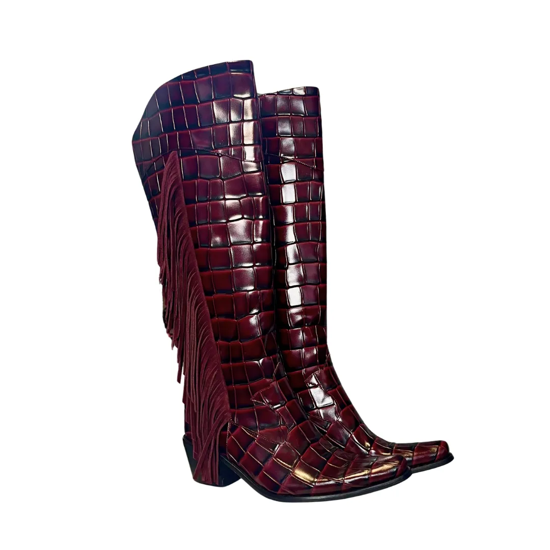 Cab Franc Fringe Tall Cowboy