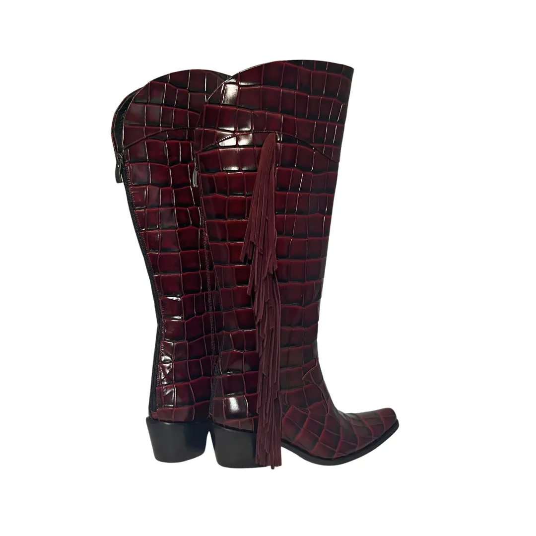 Cab Franc Fringe Tall Cowboy