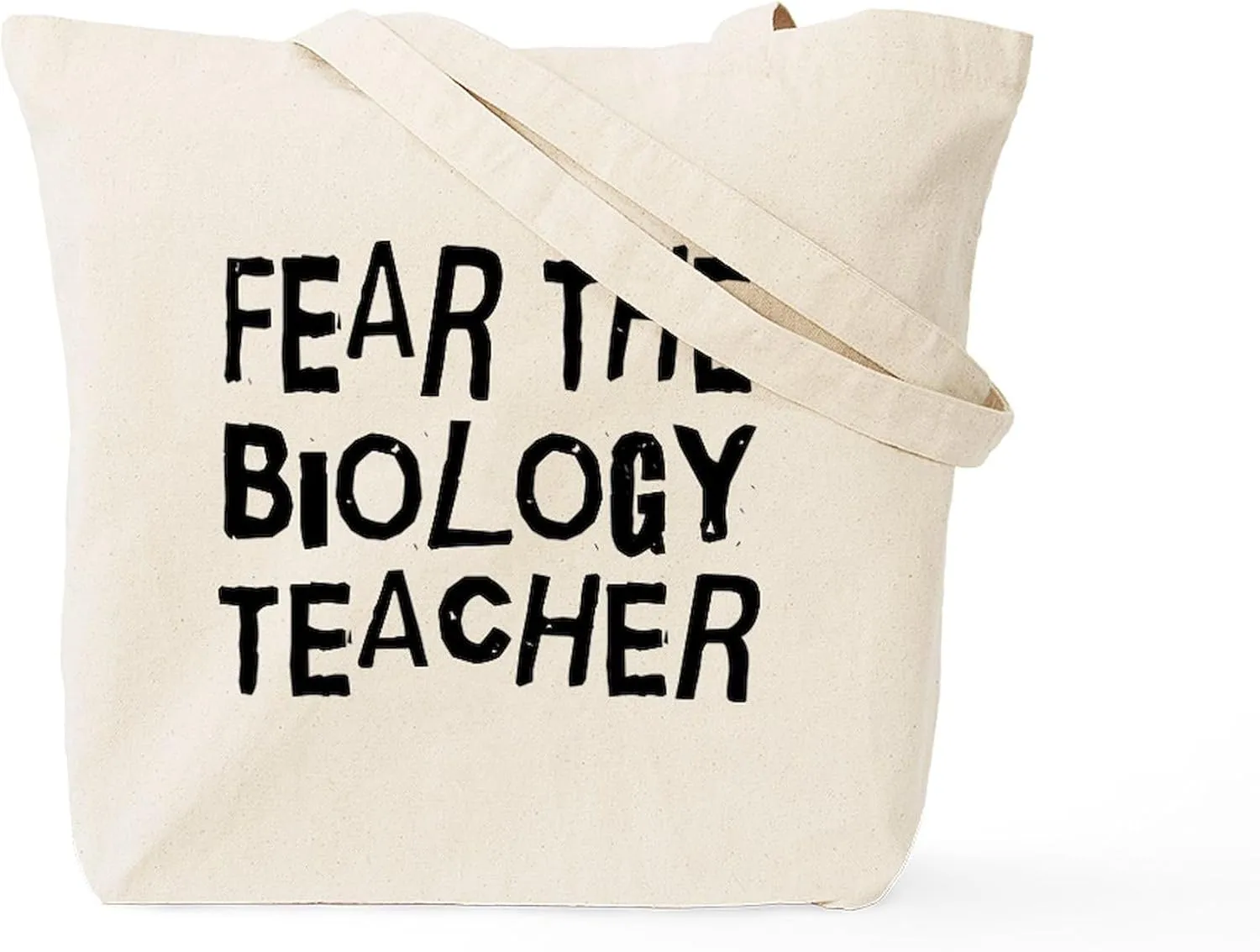 CafePress Biology Teacher Funny Tote Bag Reusable Natural Beige Canvas Shopping Bag
