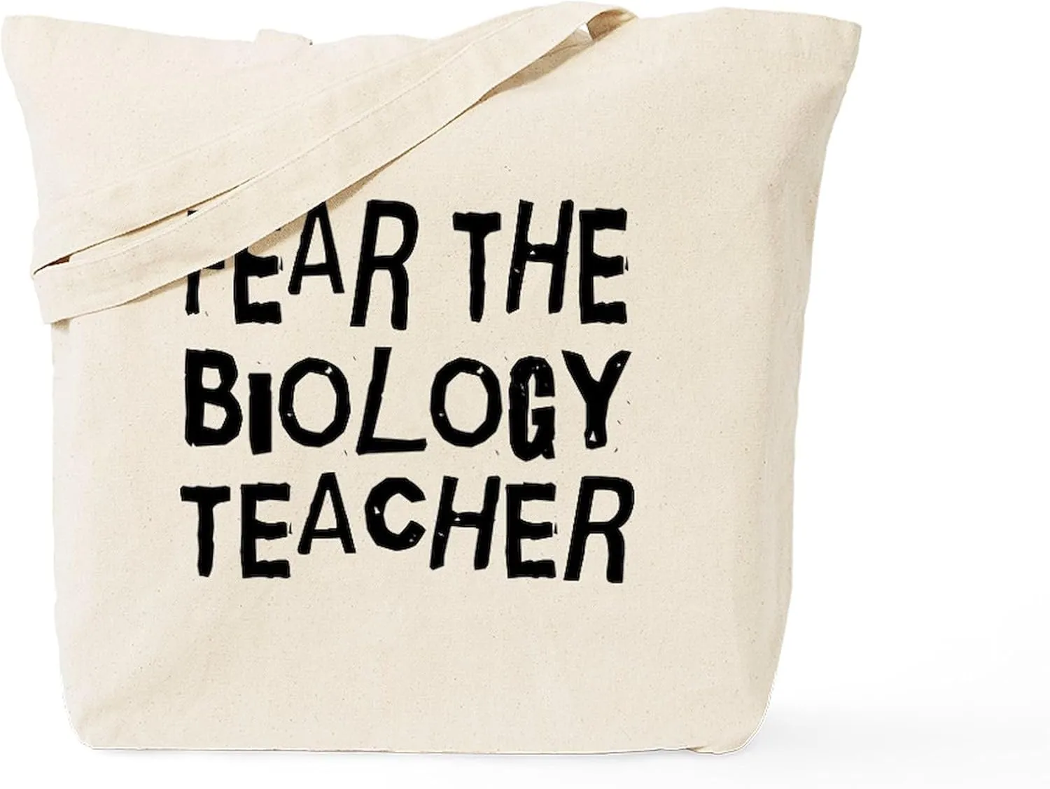 CafePress Biology Teacher Funny Tote Bag Reusable Natural Beige Canvas Shopping Bag