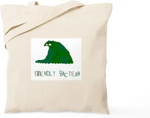 CafePress Fiendly Bacteria Tote Bag Reusable Natural Beige Canvas Shopping Bag