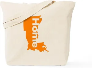 CafePress Home Louisiana Tote Bag Reusable Natural Beige Canvas Shopping Bag