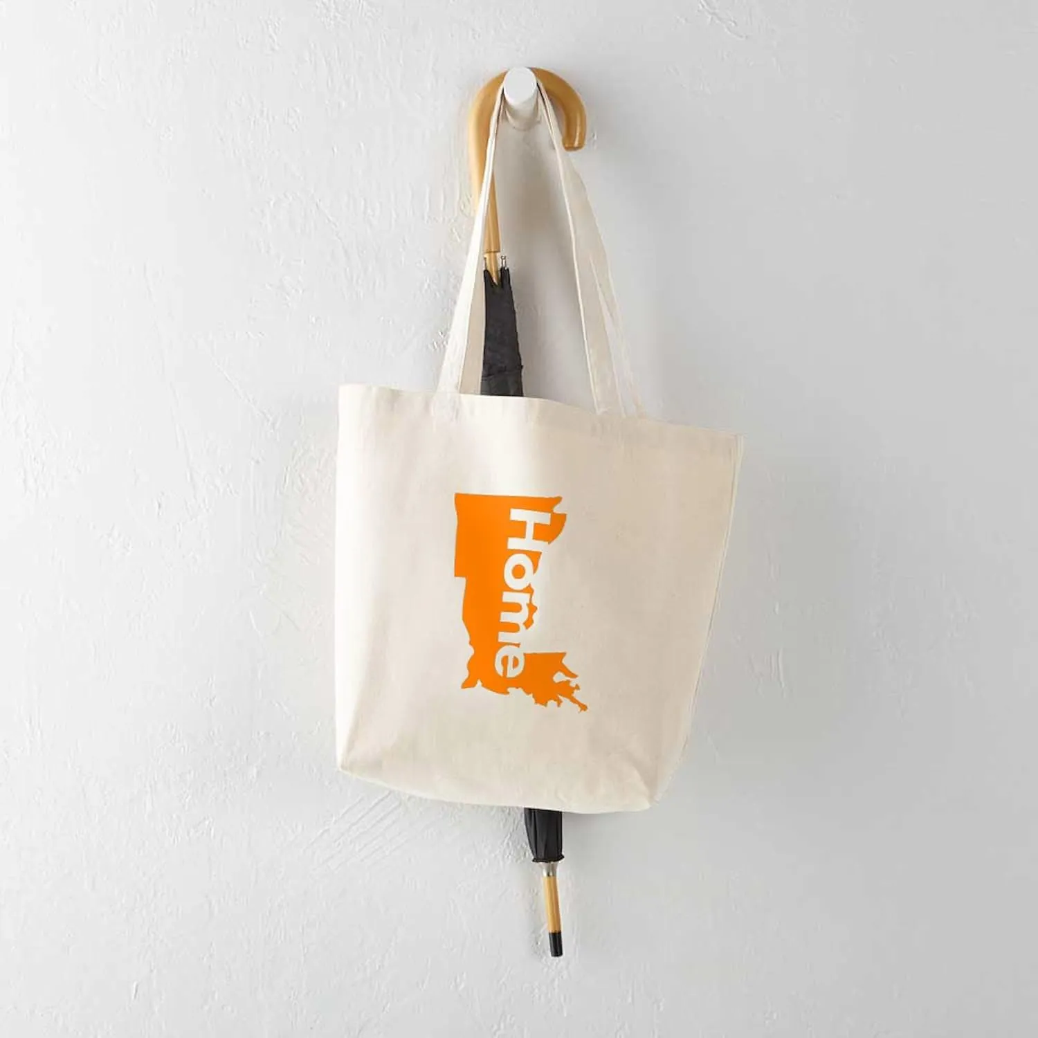 CafePress Home Louisiana Tote Bag Reusable Natural Beige Canvas Shopping Bag