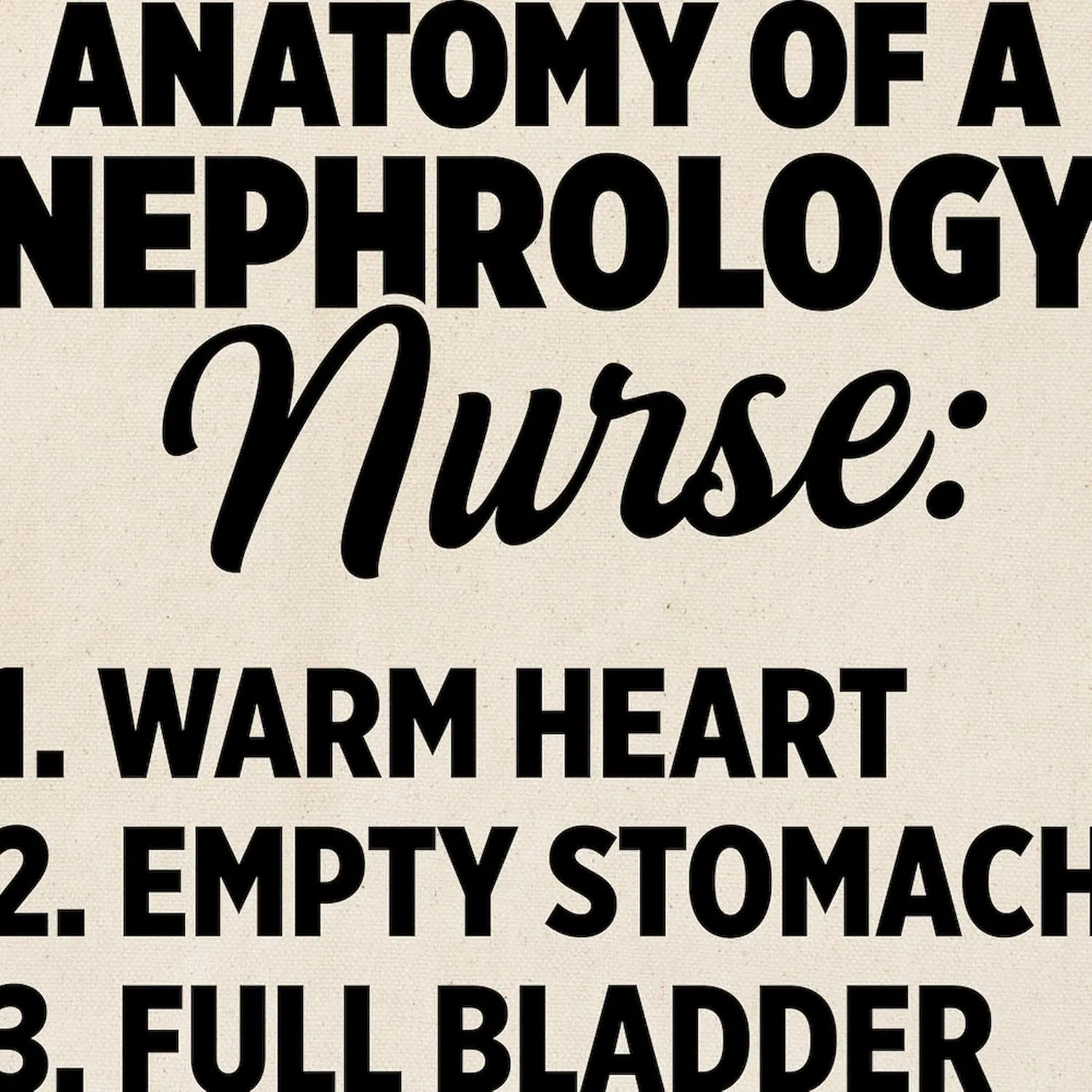 CafePress Nephrology Nurse Anatomy Dialysis Nursin Tote Bag Reusable Natural Beige Canvas Shopping Bag