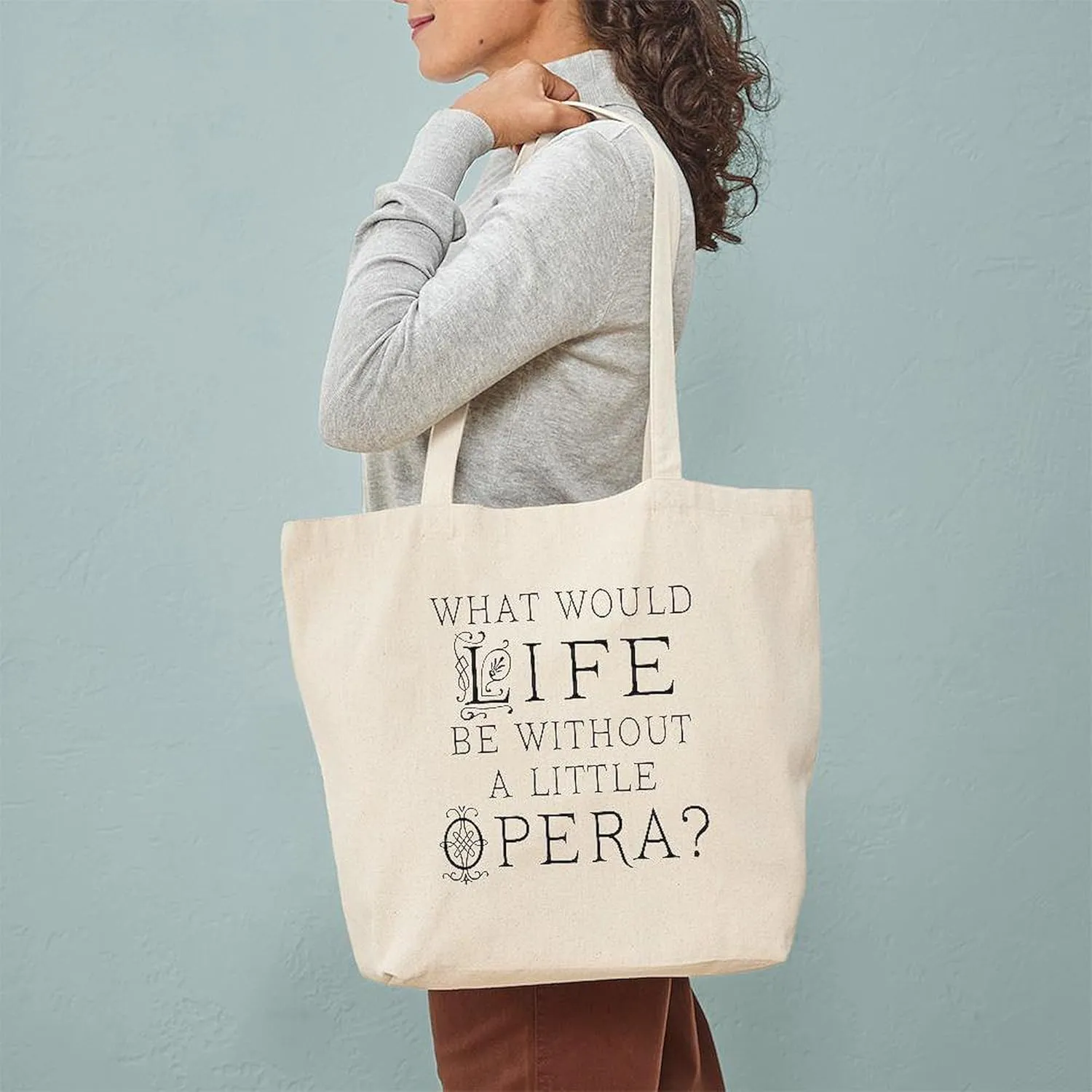 CafePress Opera Singer Gift Tote Bag Reusable Natural Beige Canvas Shopping Bag