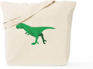 CafePress T Rex Tote Bag Reusable Natural Beige Canvas Shopping Bag