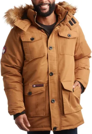 CANADA WEATHER GEAR Men's Winter Coat - Heavyweight Teflon Canvas Parka Jacket (M-XXL)