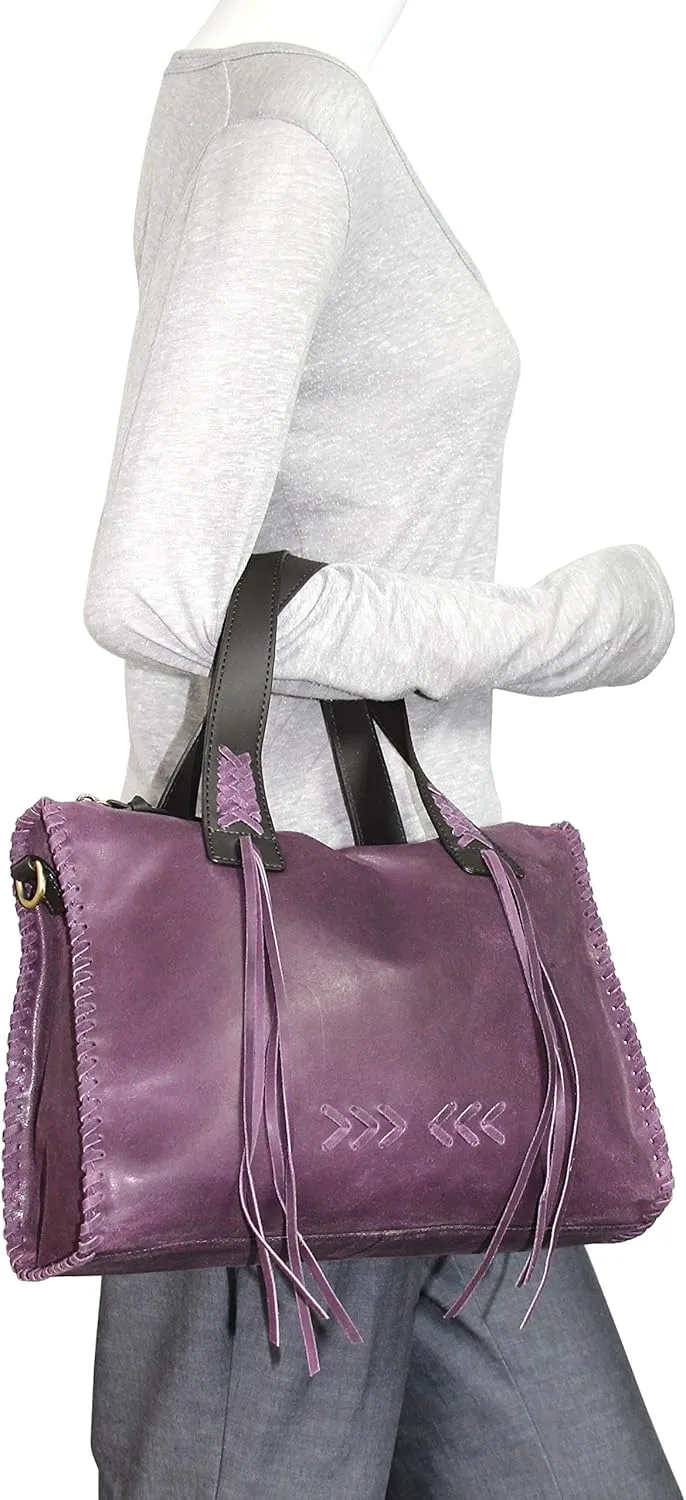 Candace Convertible Leather Satchel