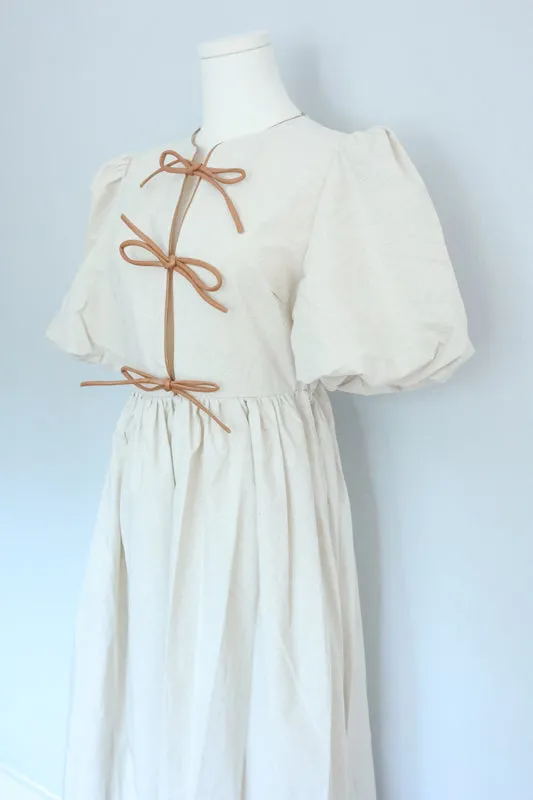 Canvas Leather Trimmed Dress