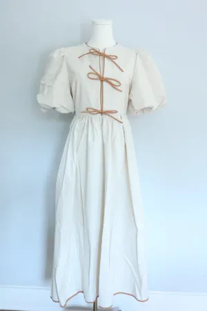 Canvas Leather Trimmed Dress