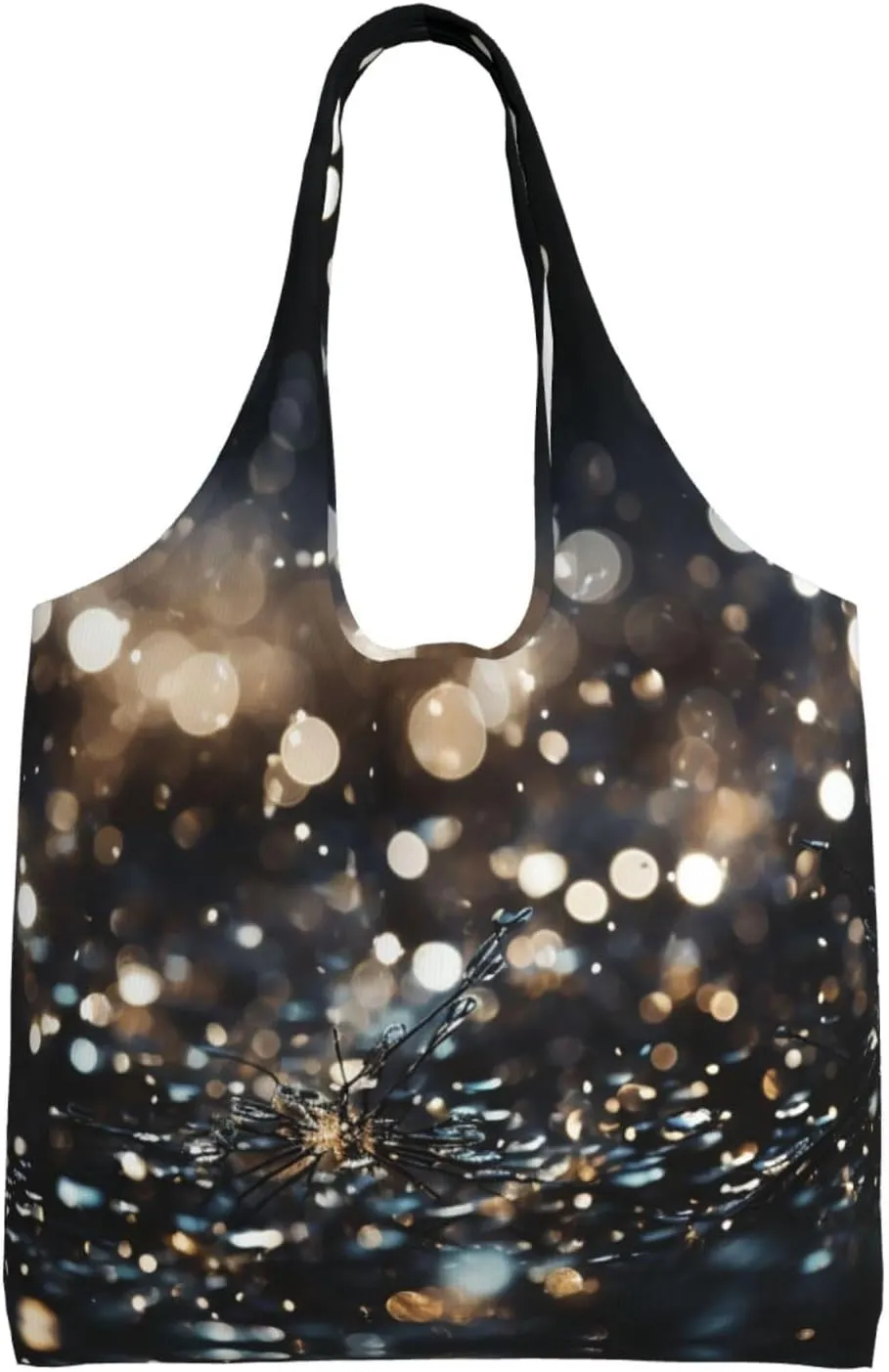 Canvas Tote Bag Lightweight Reusable Grocery Shopping Bag Smudged Color Handbag for Women Men