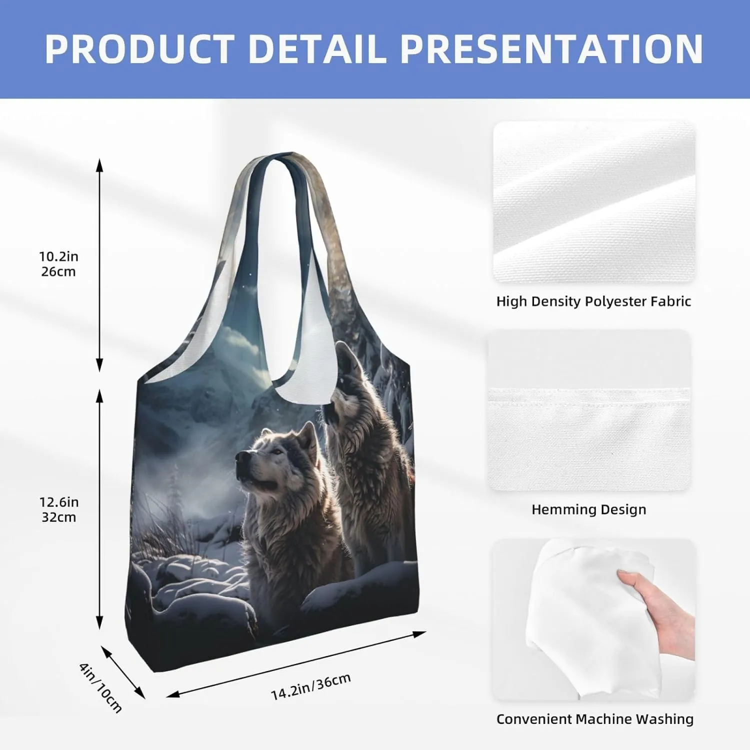 Canvas Tote Bag Lightweight Reusable Grocery Shopping Bag Yellow Flowers Handbag for Women Men