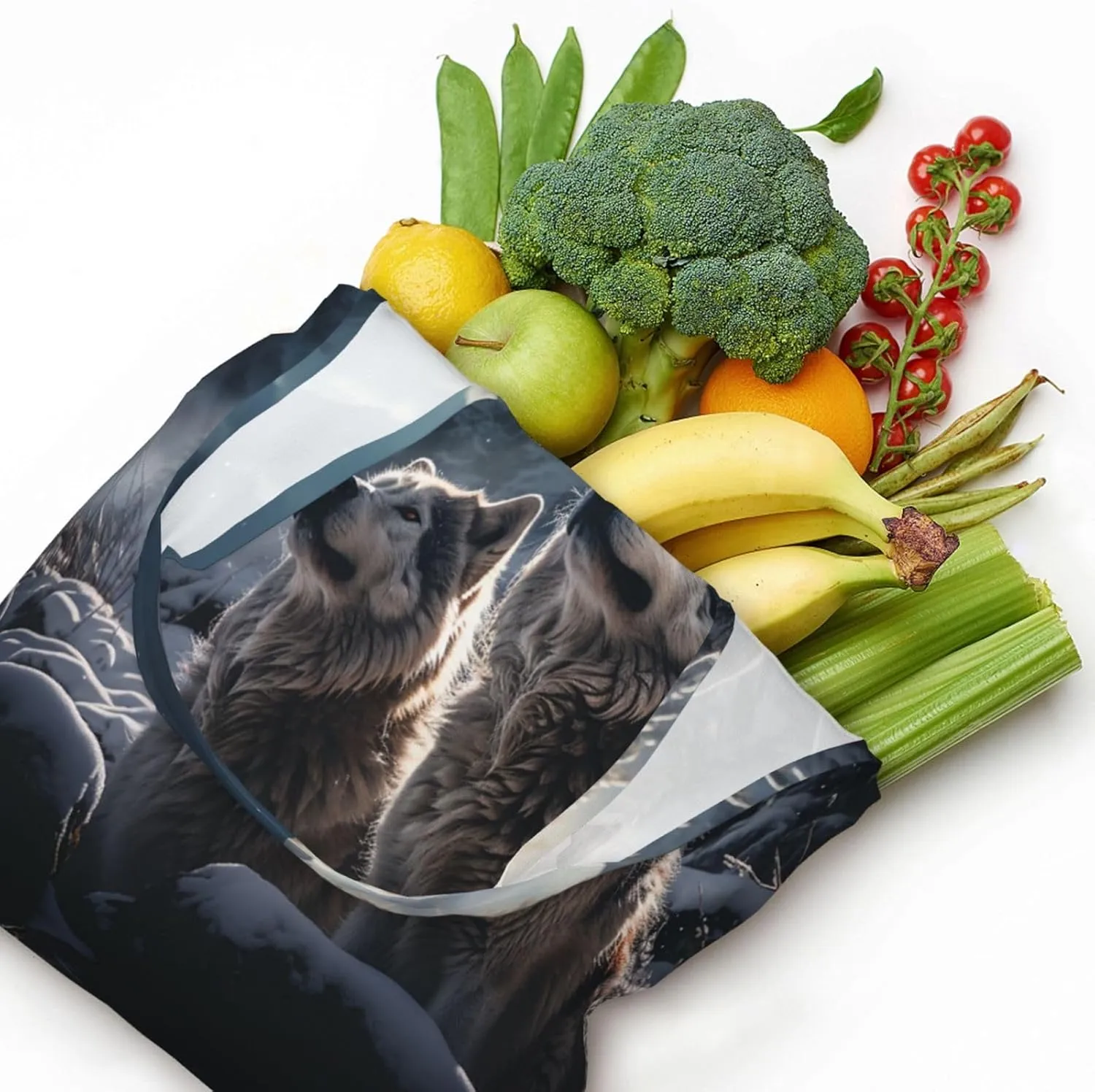 Canvas Tote Bag Lightweight Reusable Grocery Shopping Bag Yellow Flowers Handbag for Women Men