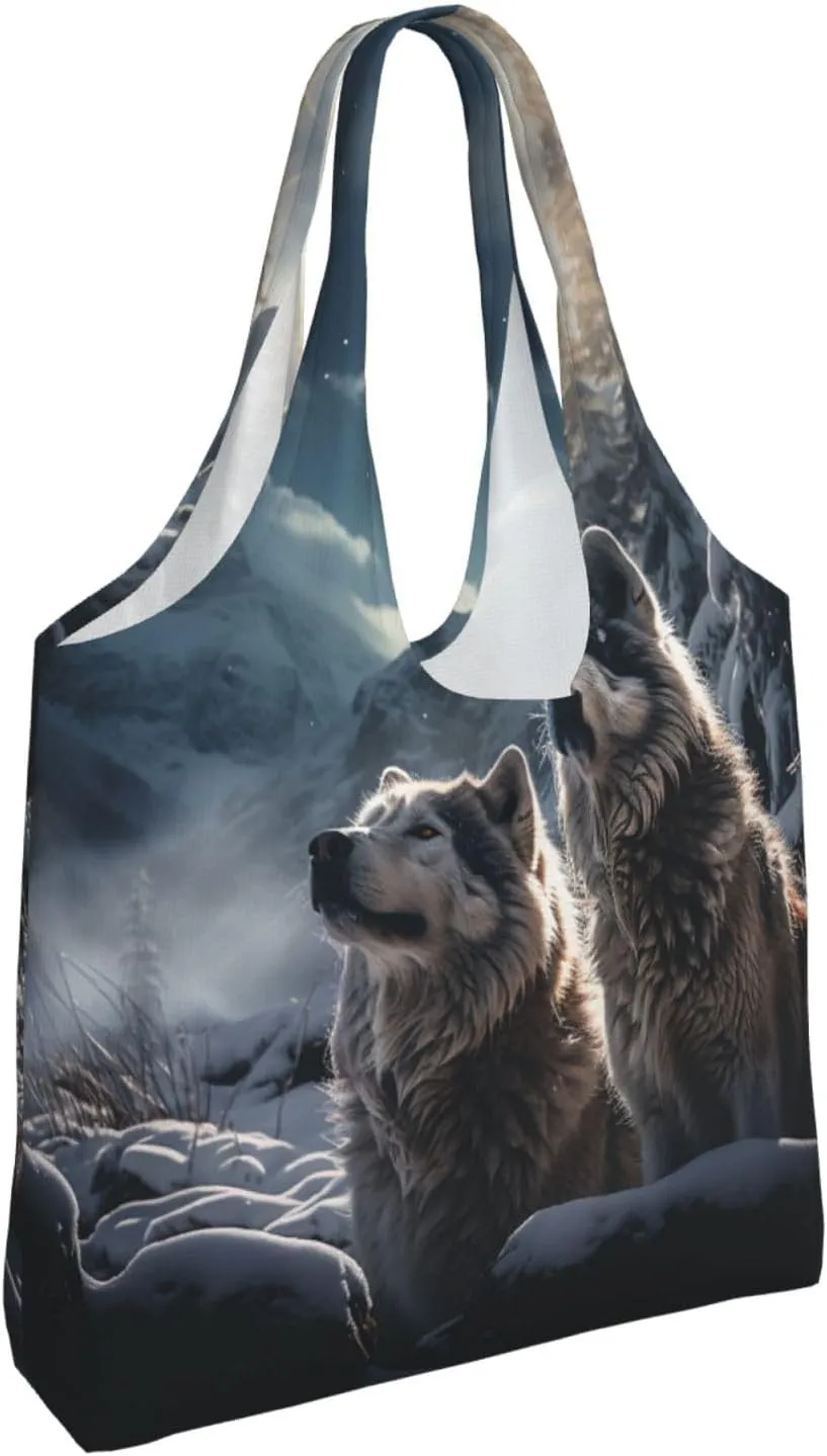 Canvas Tote Bag Lightweight Reusable Grocery Shopping Bag Yellow Flowers Handbag for Women Men