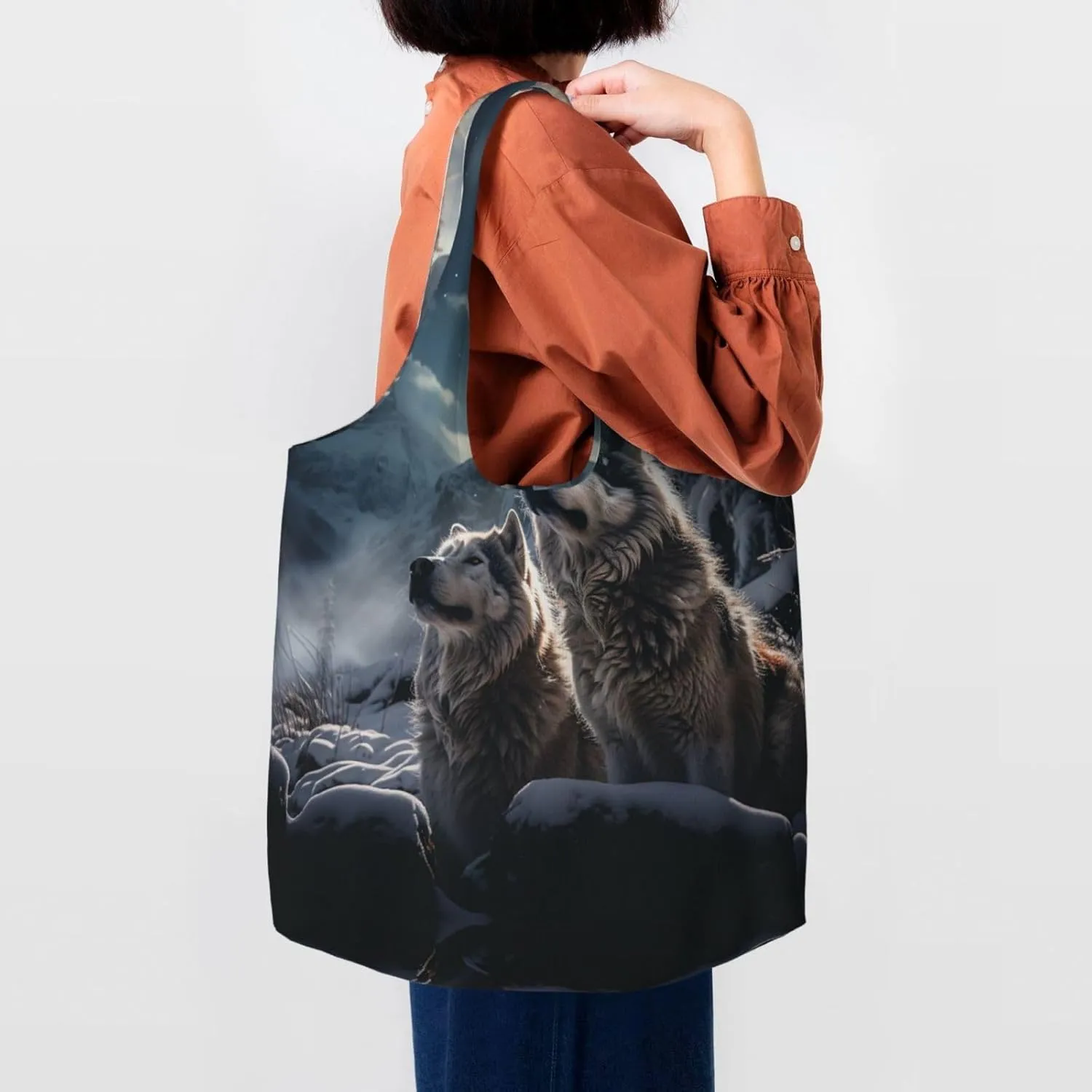 Canvas Tote Bag Lightweight Reusable Grocery Shopping Bag Yellow Flowers Handbag for Women Men