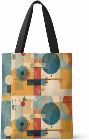 Canvas Tote Bag Retro Abstract Oil Painting Impressionist Design Reusable Grocery Shopping Bags Shoulder Bag for Gym Work