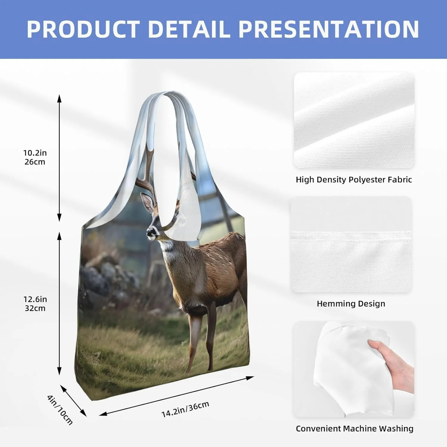 Canvas Tote Bag Reusable Grocery Bags Lightweight Handbag Donuts Tote Bag for Shopping Cloth Bags