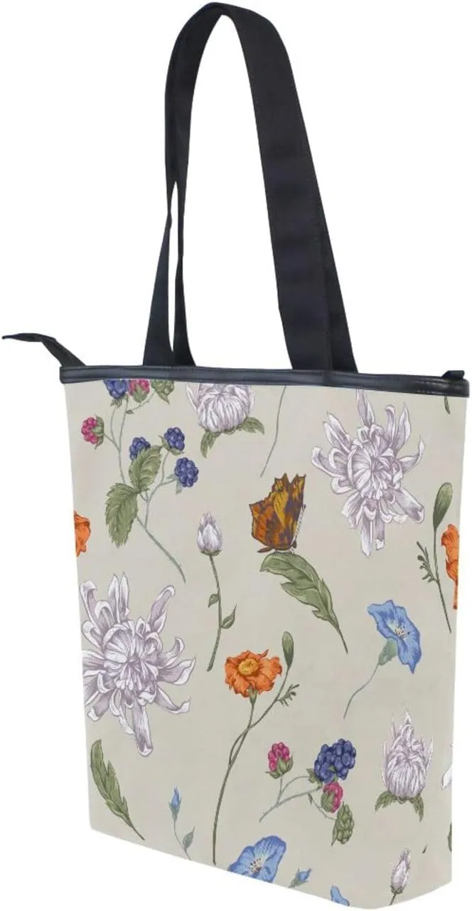 Canvas Tote Bags Purses and Handbags for Women Men Top Handle Ladies Shoulder Bags Multicolored Pattern