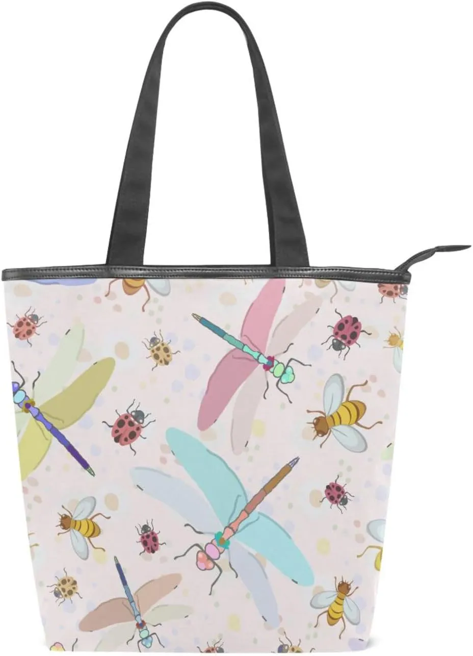 Canvas Tote Bags Purses and Handbags for Women Men Top Handle Ladies Shoulder Bags Multicolored Pattern