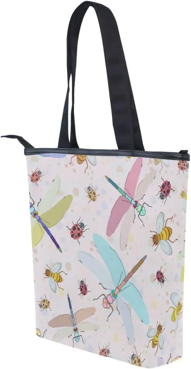 Canvas Tote Bags Purses and Handbags for Women Men Top Handle Ladies Shoulder Bags Multicolored Pattern