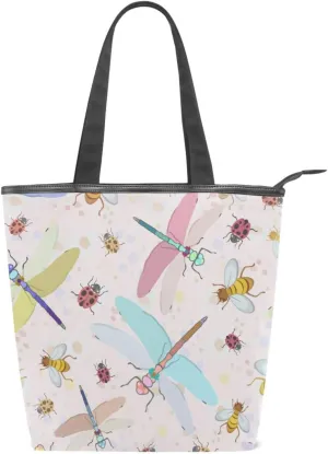 Canvas Tote Bags Purses and Handbags for Women Men Top Handle Ladies Shoulder Bags Multicolored Pattern