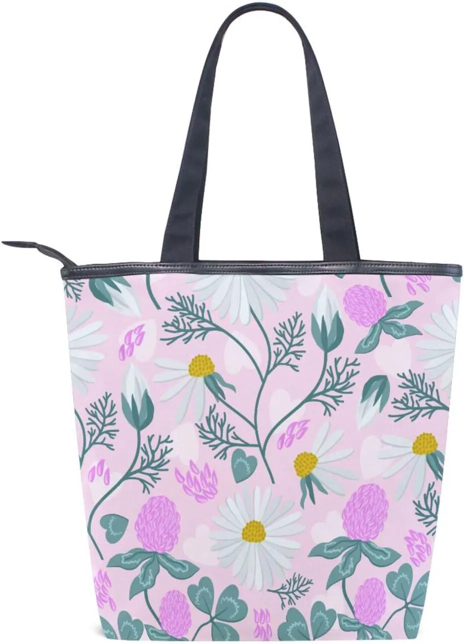 Canvas Tote Bags Purses and Handbags for Women Men Top Handle Ladies Shoulder Bags Multicolored Pattern