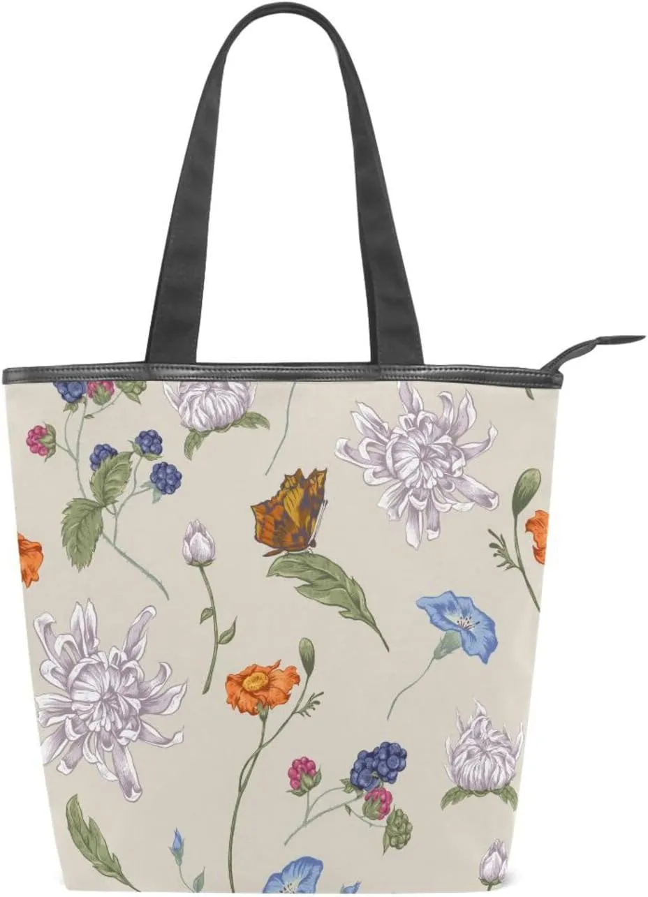 Canvas Tote Bags Purses and Handbags for Women Men Top Handle Ladies Shoulder Bags Multicolored Pattern