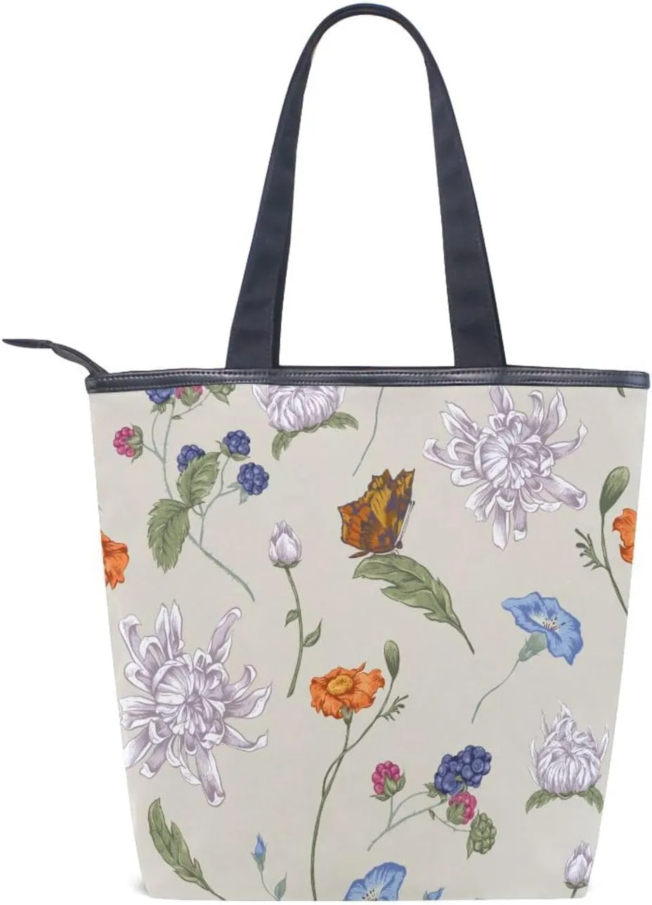 Canvas Tote Bags Purses and Handbags for Women Men Top Handle Ladies Shoulder Bags Multicolored Pattern