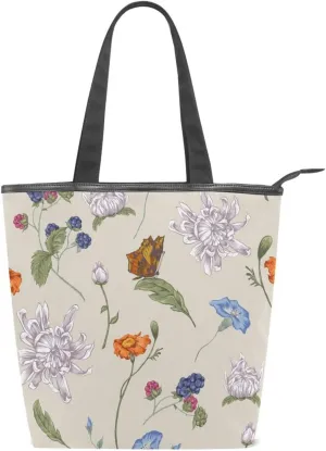 Canvas Tote Bags Purses and Handbags for Women Men Top Handle Ladies Shoulder Bags Multicolored Pattern
