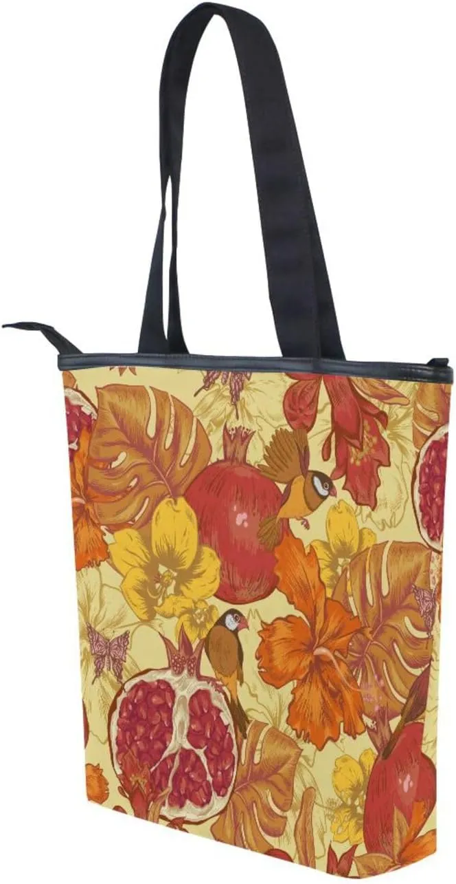 Canvas Tote Bags Purses Handbags for Women Men Top Handle Ladies Shoulder Bags Multicolored Pattern