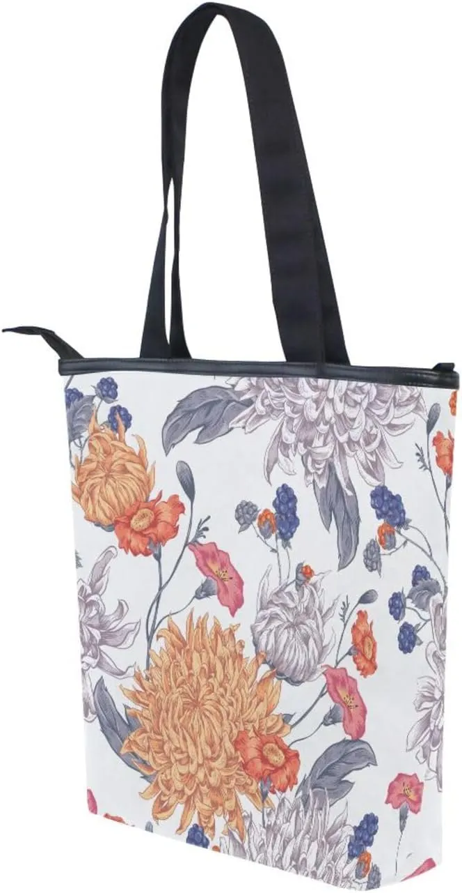 Canvas Tote Bags Purses Handbags for Women Men Top Handle Ladies Shoulder Bags Multicolored Pattern