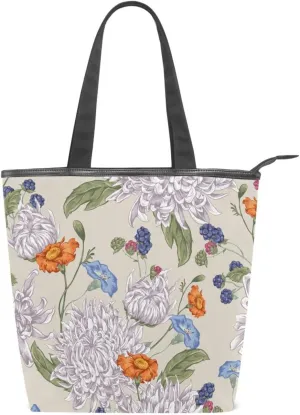 Canvas Tote Bags Purses Handbags for Women Men Top Handle Ladies Shoulder Bags Multicolored Pattern