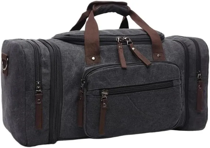 Canvas Travel Bags Large Capacity Carry On Luggage Bags Men Duffel Bag Travel Tote Weekend Bag Dropshipping(Green)