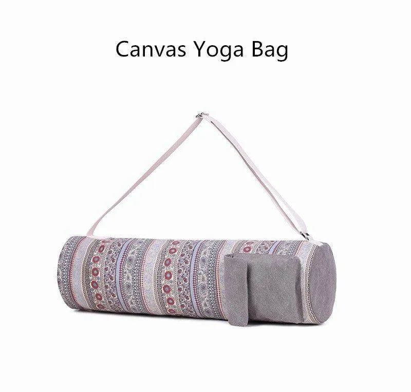 Canvas Yoga Mat Shoulder Duffle Tote Bag