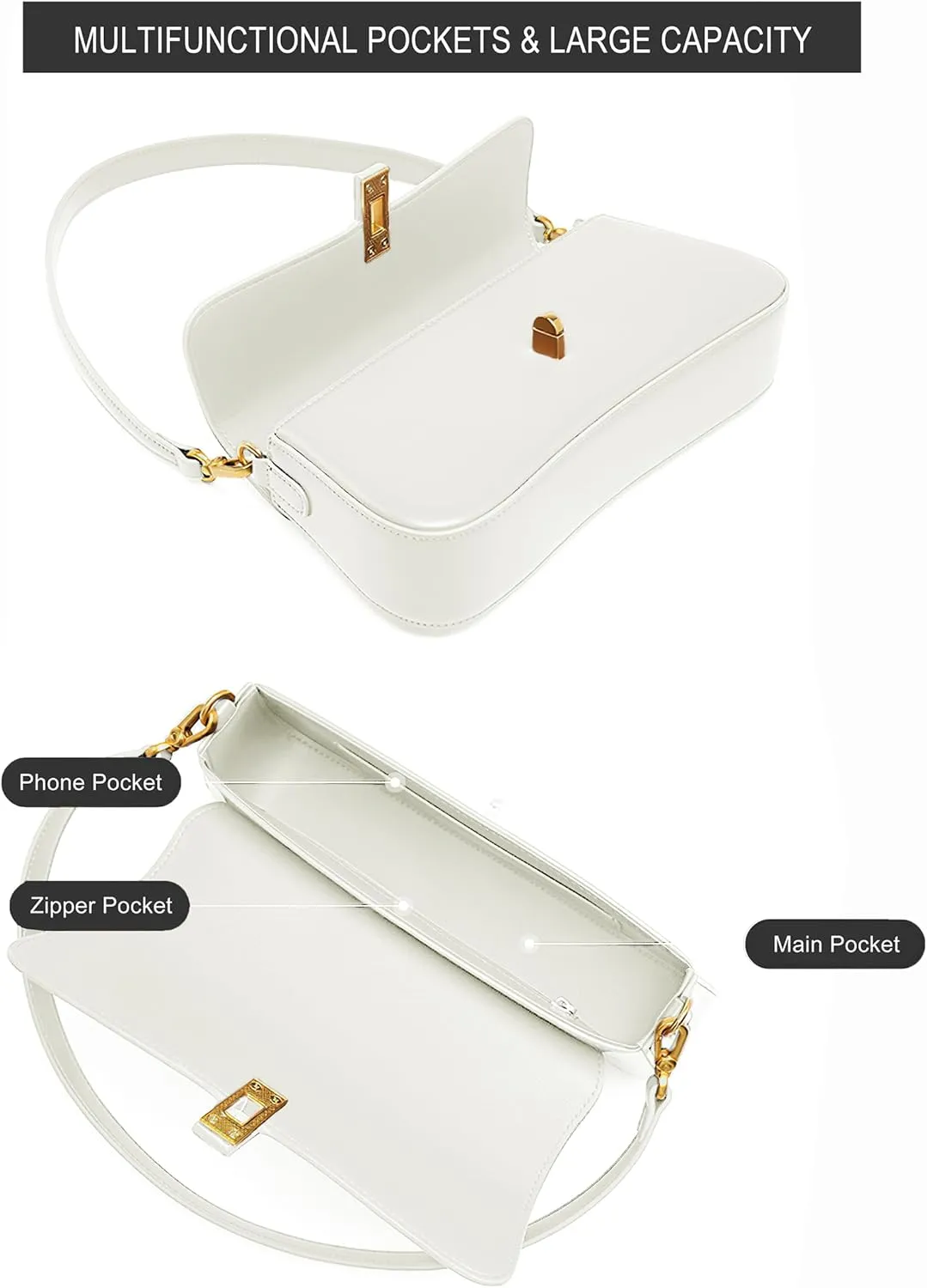 caqilore Genuine Leather Crossbody Bags for Women Shoulder Bag Women's Crossbody Handbags Leather Purses