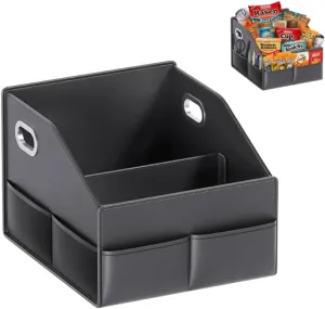car seat storage bag, foldable leather car storage bag, interior neat seat storage box, large capacity can put sundry water cup file computer, essential supplies for family driving